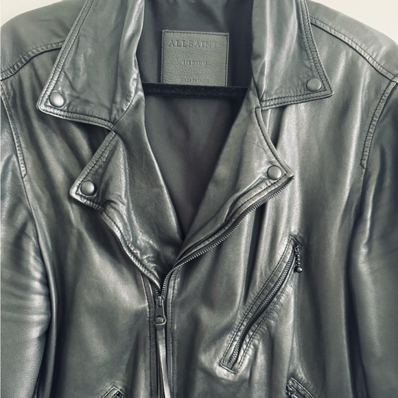 Allsaints Black Leather Lambskin Moto Jacket - Picture 3 of 6